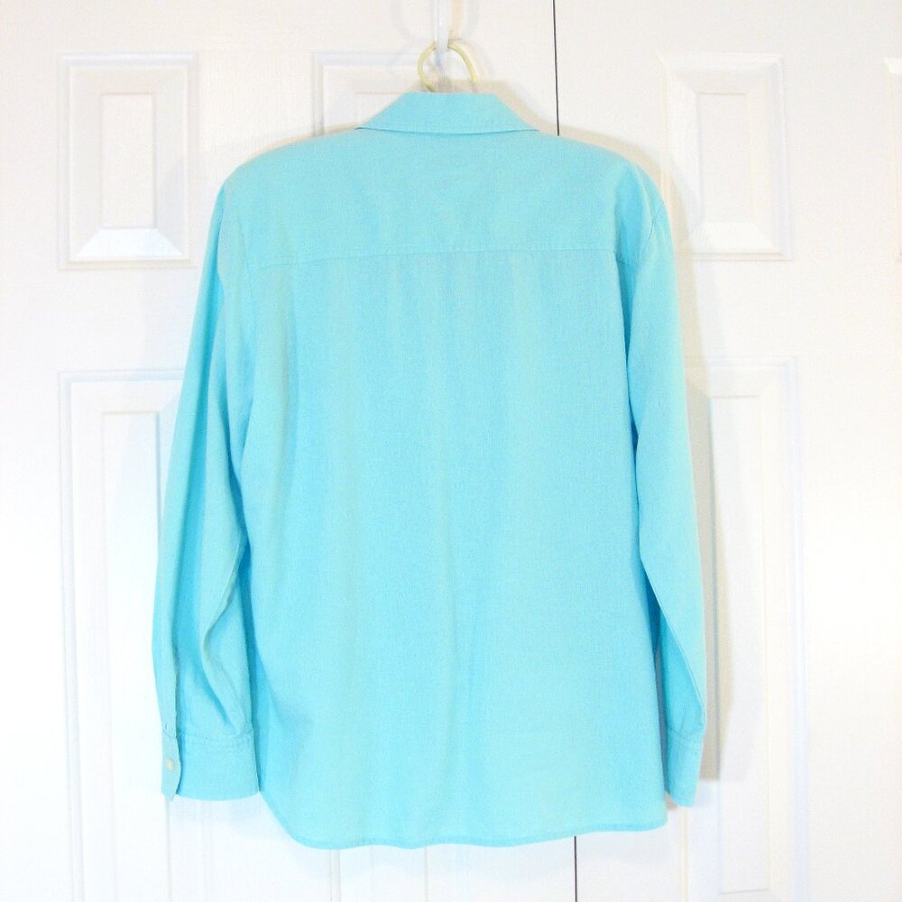 LOFT | Linen Blend Tie Front Shirt - Picture 7 of 10